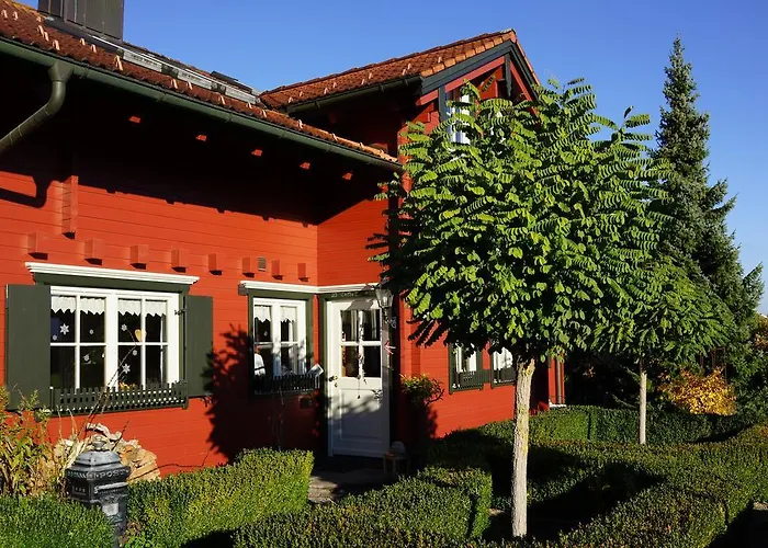 アパート Ferienwohnung Romantik Im Roten Haus フュッセン